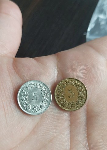 İsviçre madeni  para  koleksiyon 2 adet fiyatıdır - Görsel 2