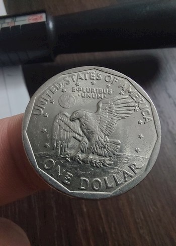 1979 Amerlan 1 dollar. Susan B. Antony aktivist - Görsel 2
