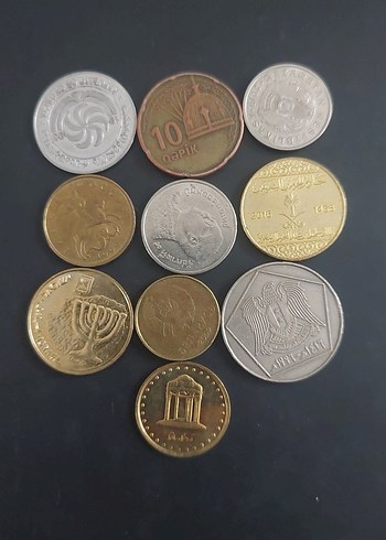 10 Adet Vintage Madeni Para Seti