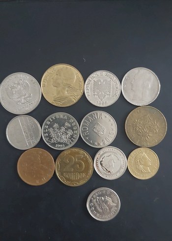 13 adet madeni para koleksiyon Avrupa - Görsel 2
