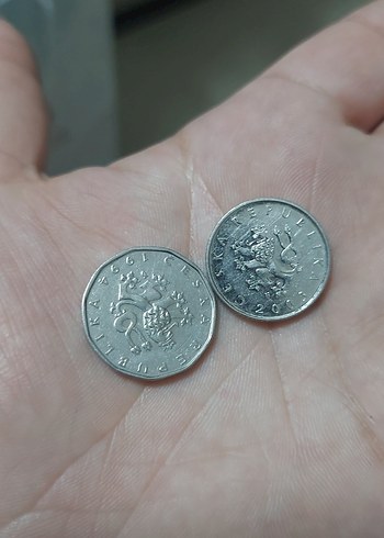 Çekya madeni paraları 2 adet fiyatıdır - Görsel 2