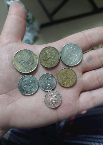 Rus ruble ve kepenk 7 adet madeni hatıra  para - Görsel 2