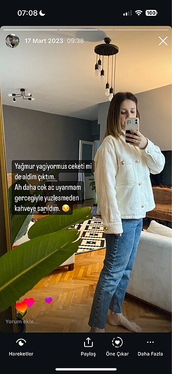 m Beden Zara gold düğmeli dolgulu ceket