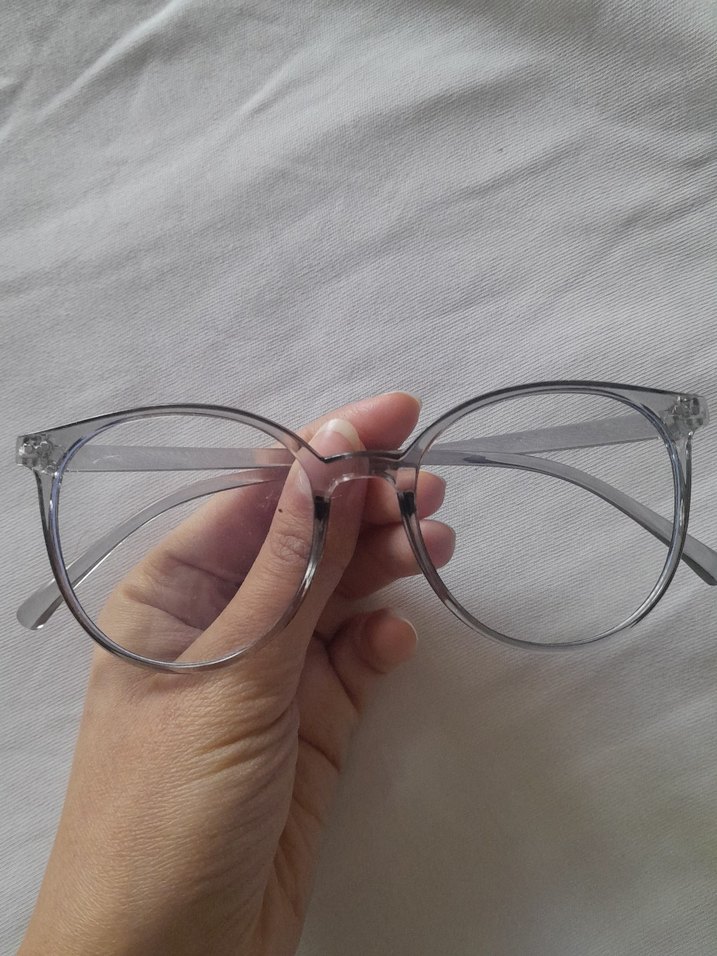 Şeffaf Gri gold siyah  Kadın Minimalist Gözlük - Görsel 2