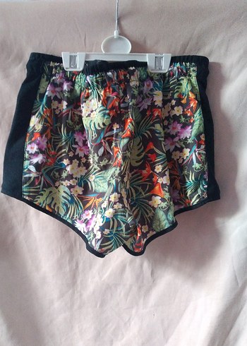 Çiçek Desenli Kadın Mini Deniz Şortu - Görsel 2