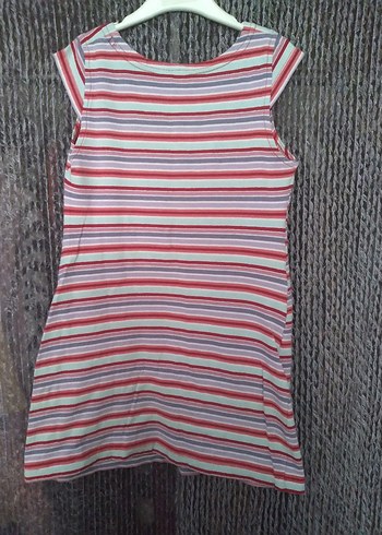 Kız Çocuk Çizgili Kolsuz Elbise - Görsel 3