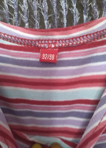 Kız Çocuk Çizgili Kolsuz Elbise - Görsel 2