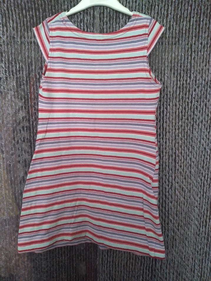 Kız Çocuk Çizgili Kolsuz Elbise - Görsel 3