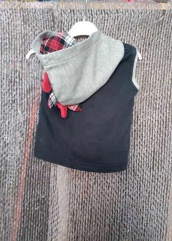 Kapüşonlu Erkek Çocuk Kolsuz Sweatshirt - Görsel 2