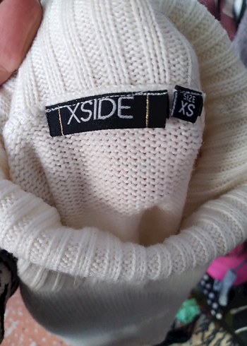 Kadın Beyaz Boğazlı Örgü Kazak - Görsel 2