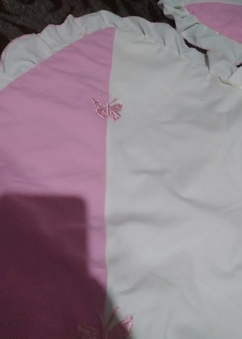 Pembe Nakışlı Bebek Uyku Seti - Görsel 2