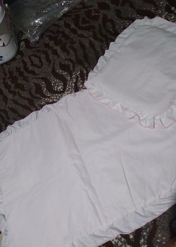 Pembe Nakışlı Bebek Uyku Seti - Görsel 4