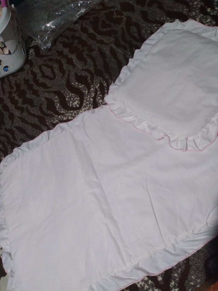 Pembe Nakışlı Bebek Uyku Seti - Görsel 4