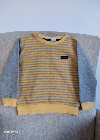Erkek Çocuk Uzun Kollu Gri Sweatshirt