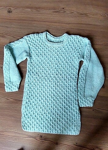 Bambu el örmesi elbise tunik