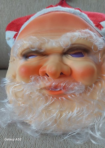 Renkli Kırmızı Noel Baba Maskesi - Görsel 3