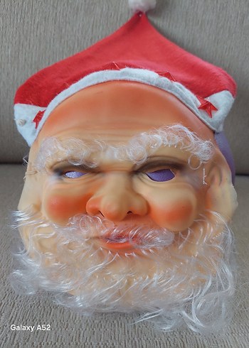 Renkli Kırmızı Noel Baba Maskesi - Görsel 2
