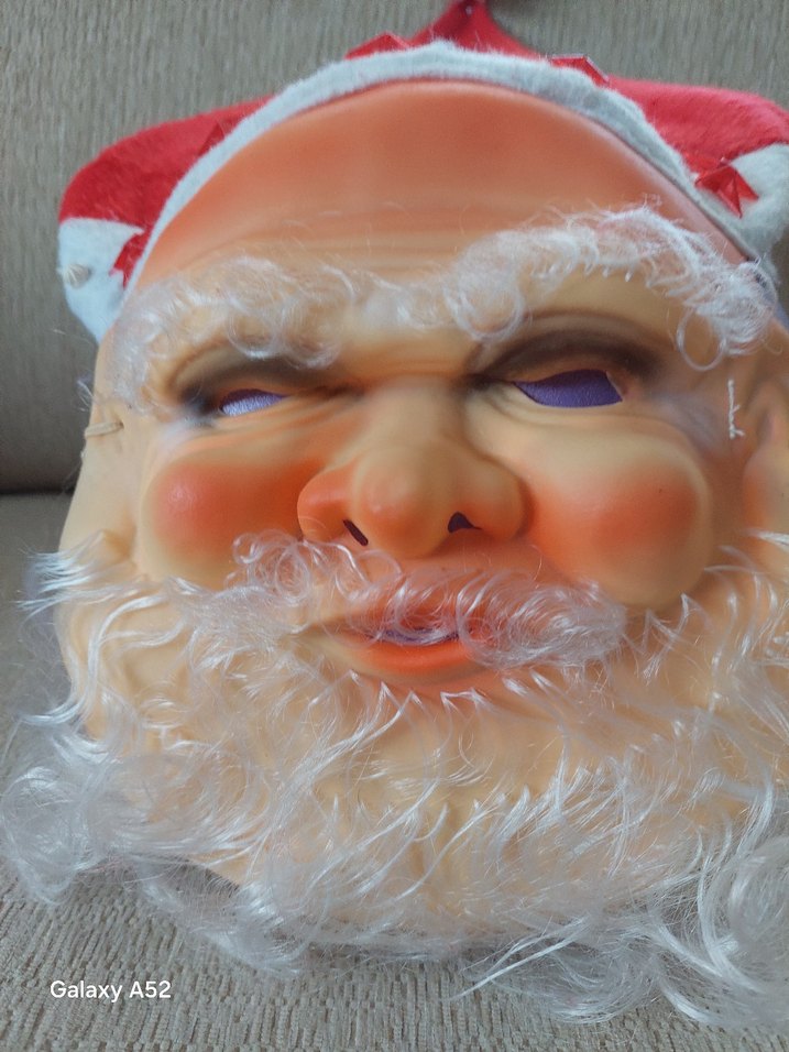 Renkli Kırmızı Noel Baba Maskesi - Görsel 3