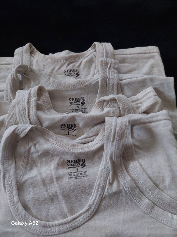 Beyaz Erkek Çocuk Atlet 4'lü Paket - Görsel 2