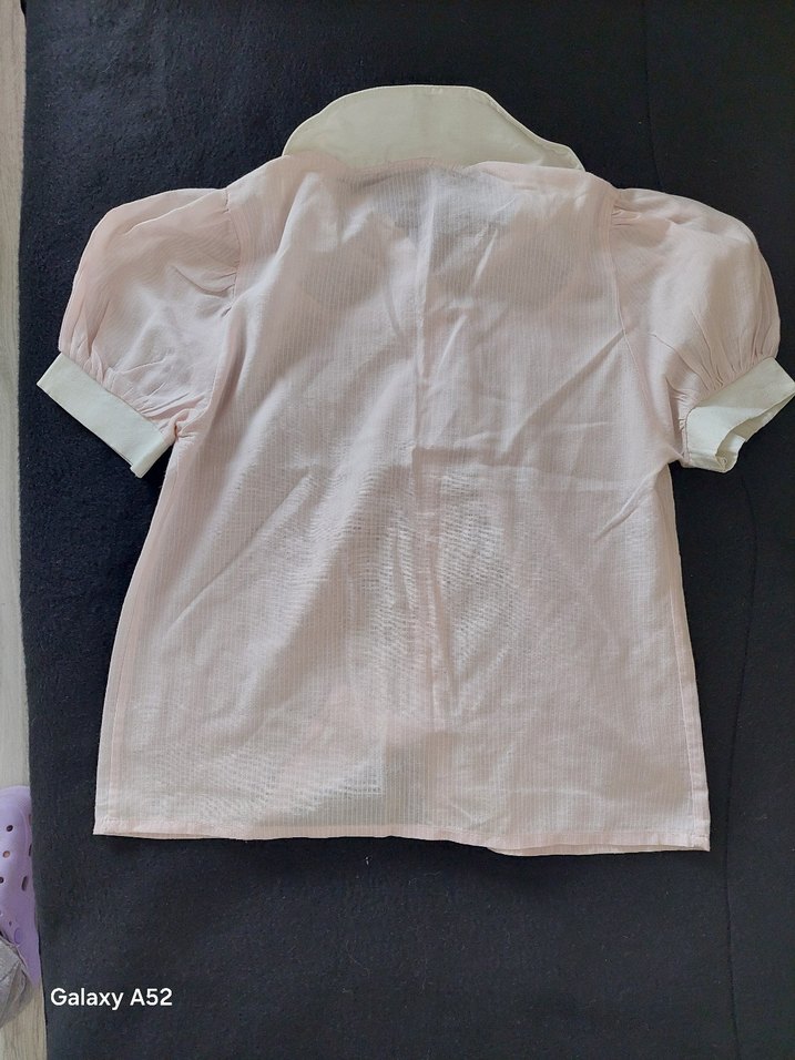 YOUNG Kız Çocuk Düğmeli Pembe Kısa Kollu Gömlek - Görsel 2