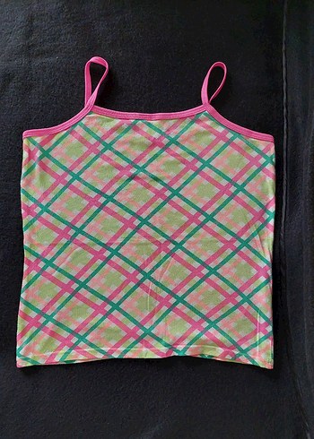 Kız Çocuk Pembe İnce Askılı Tışört - Görsel 2