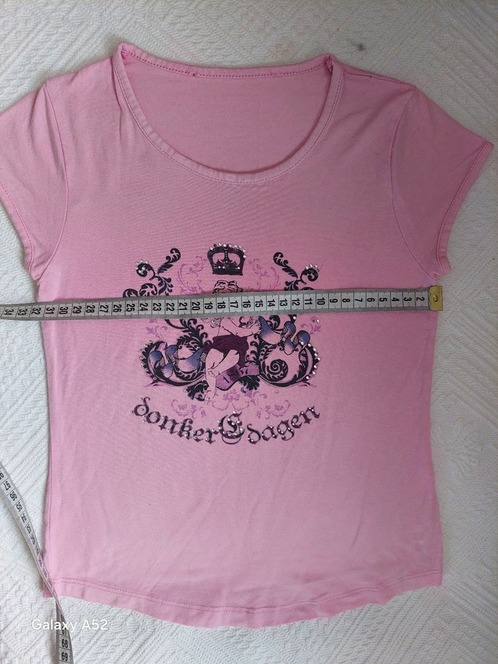 Kız Çocuk Pembe Baskılı Kısa Kollu Tişört - Görsel 4