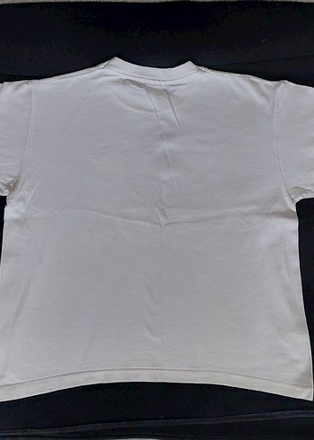 Beyaz Kısa Kollu Bohem Kız Tişörtü - Görsel 3