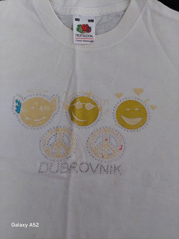 Beyaz Kısa Kollu Bohem Kız Tişörtü - Görsel 2