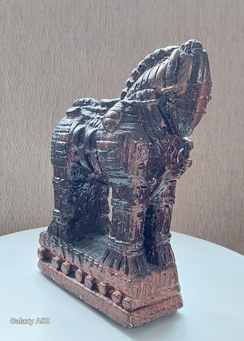 Çanakkale hatırası Koyu Kahverengi At Figürin - Görsel 3