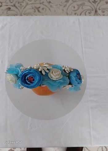 LOHUSA,Mavi Bohem Çiçekli Saç Tacı - Görsel 6