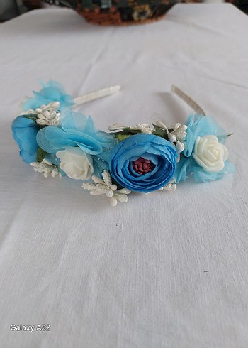 LOHUSA,Mavi Bohem Çiçekli Saç Tacı - Görsel 3