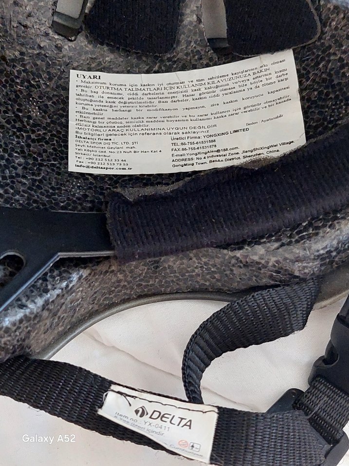 ORJİNAL Delta Siyah Biker Motosiklet Kaskı - Görsel 4