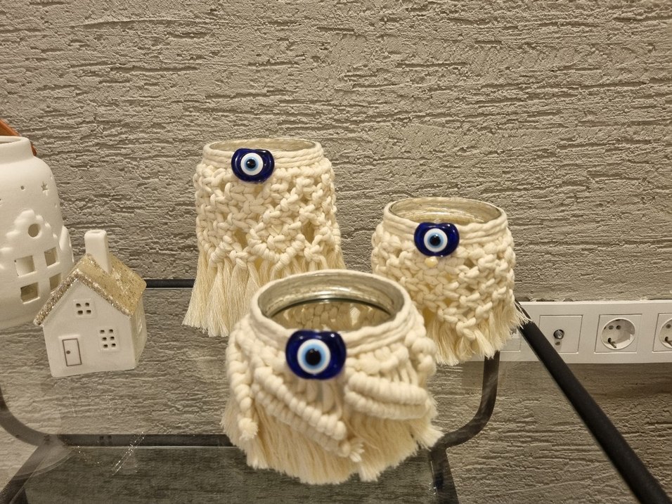 Bohem Tarz Makrome Nazar Boncuklu Süsler - Görsel 3