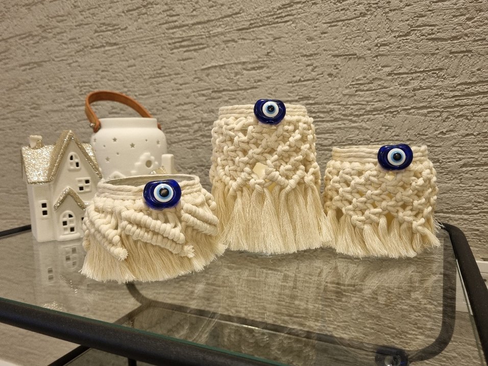 Bohem Tarz Makrome Nazar Boncuklu Süsler - Görsel 2