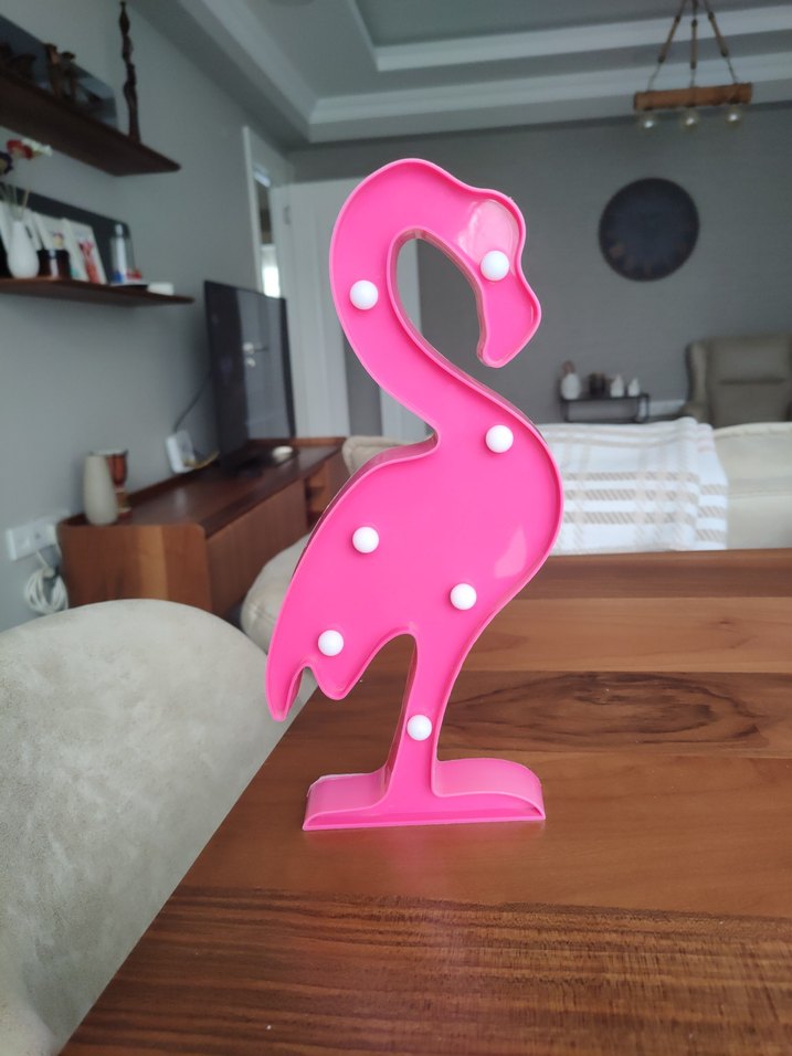 Pembe Flamingo Masa Lambası - Görsel 2
