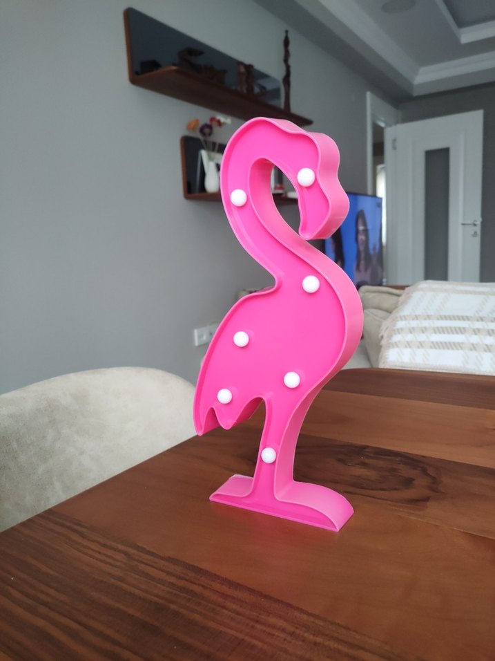 Pembe Flamingo Masa Lambası - Görsel 4