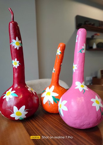 El Yapımı Boyanmış Şu kabakları - 3'lü Set - Görsel 3