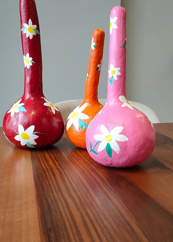 El Yapımı Boyanmış Şu kabakları - 3'lü Set - Görsel 4