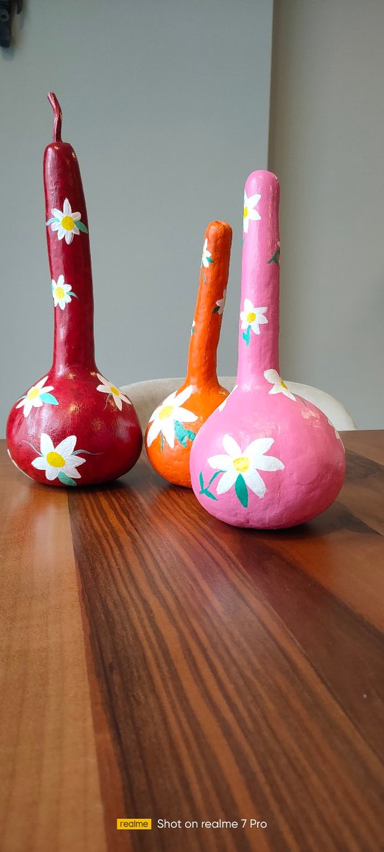 El Yapımı Boyanmış Şu kabakları - 3'lü Set - Görsel 4