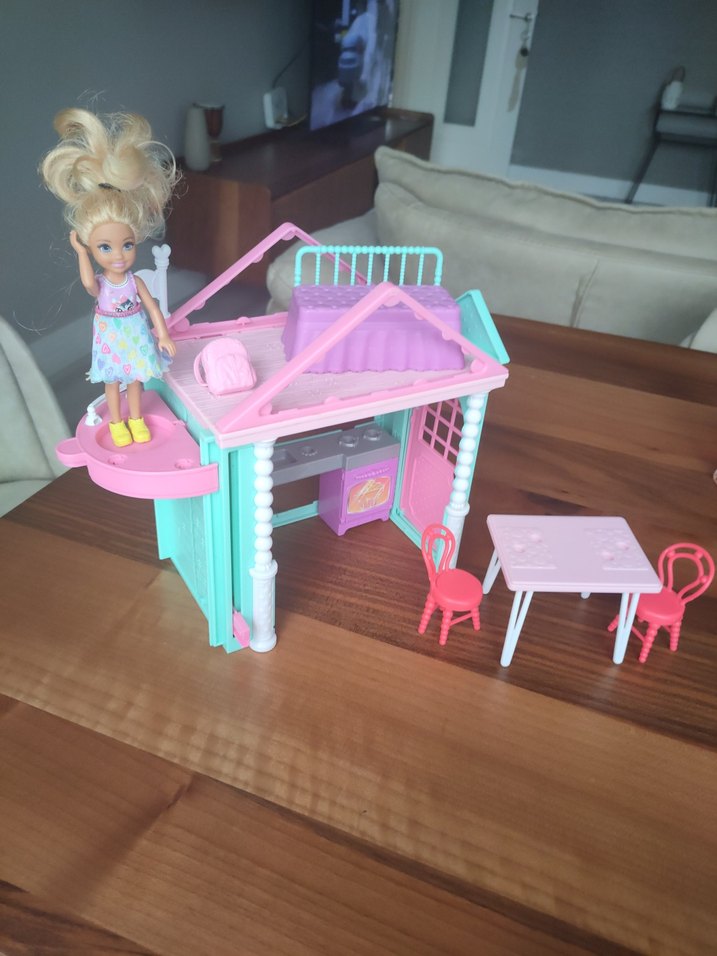 Pembe Pastel Mini Bebek Evi ve Mobilya Seti - Görsel 5