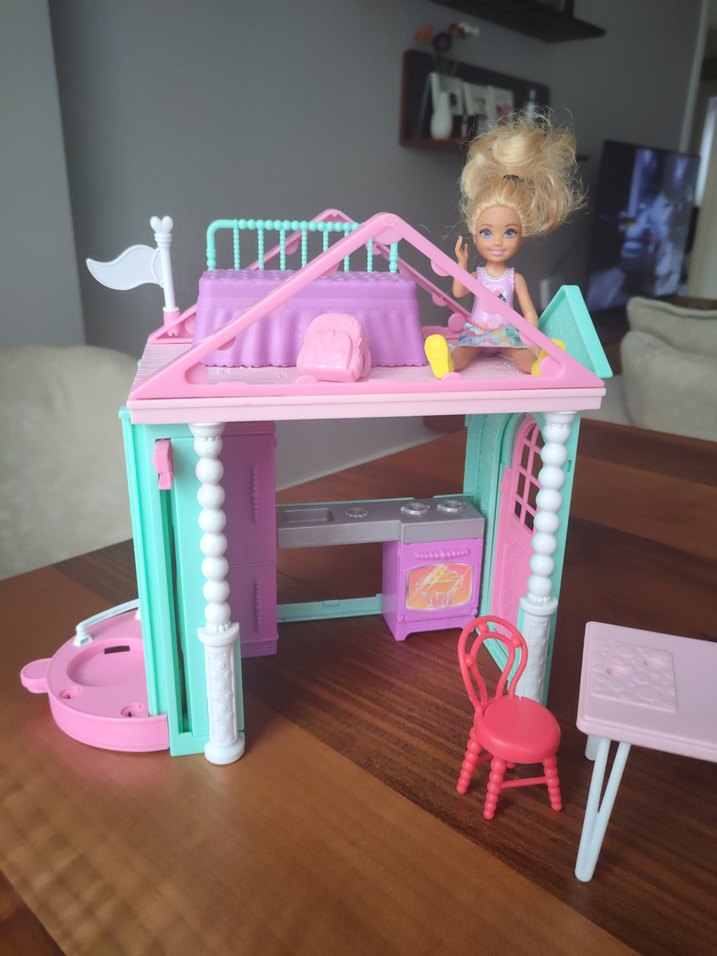 Pembe Pastel Mini Bebek Evi ve Mobilya Seti - Görsel 4