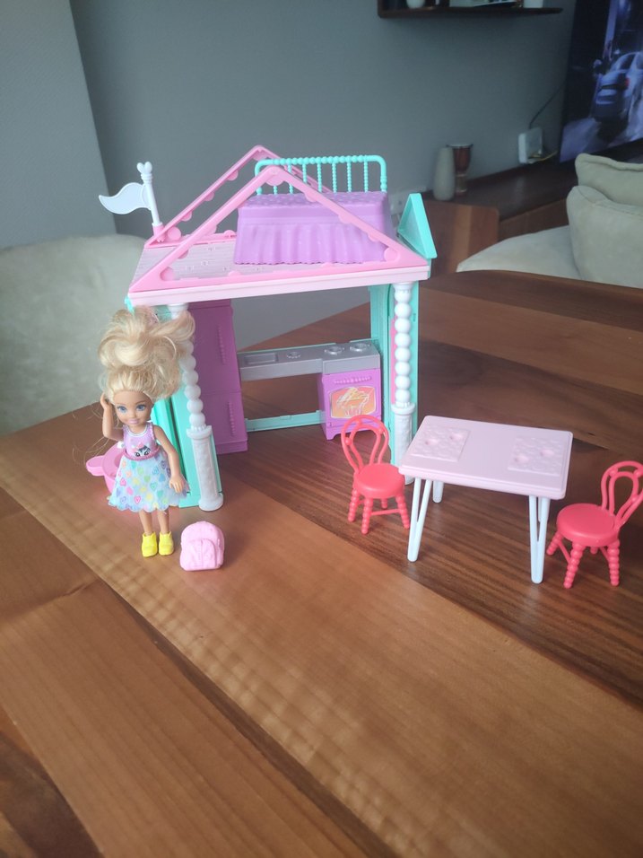 Pembe Pastel Mini Bebek Evi ve Mobilya Seti - Görsel 3