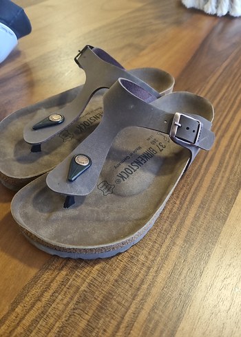 Gri Kadın Kemerli Dolgu Topuk Terlik - Görsel 5