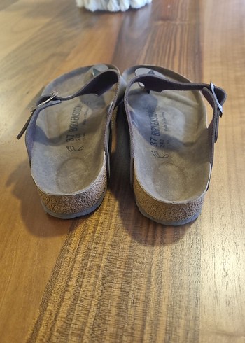 Gri Kadın Kemerli Dolgu Topuk Terlik - Görsel 4