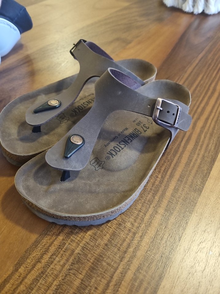 Gri Kadın Kemerli Dolgu Topuk Terlik - Görsel 5