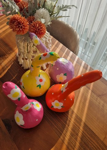 Renkli Çiçek Desenli Ev Dekoru Süsleri - Görsel 3