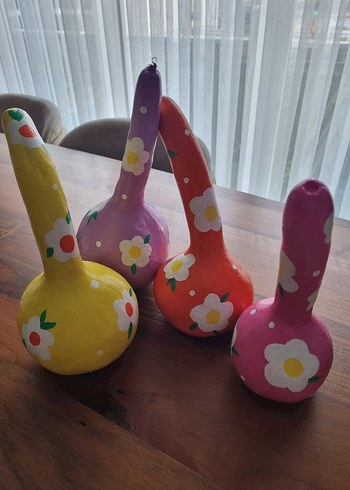 Renkli Çiçek Desenli Ev Dekoru Süsleri - Görsel 2