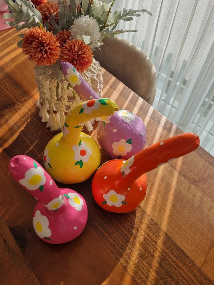 Renkli Çiçek Desenli Ev Dekoru Süsleri - Görsel 3