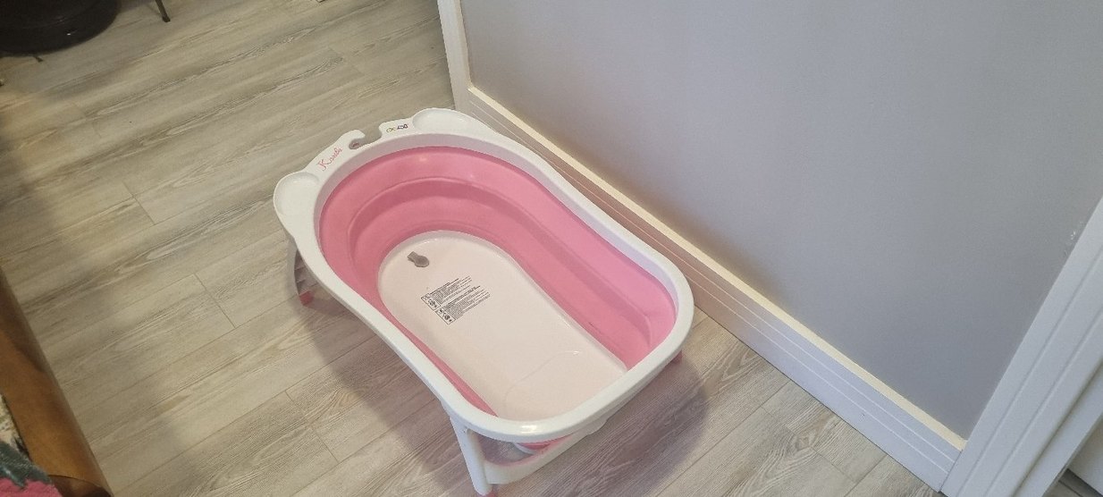 Katlanabilir Bebek Küveti Pembe - Görsel 3