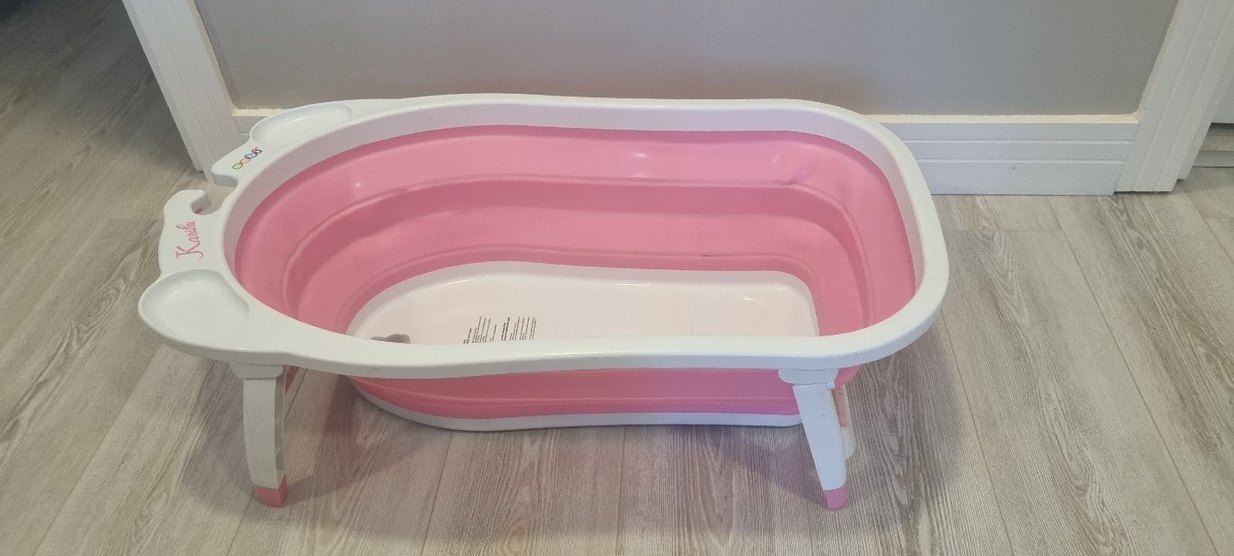Katlanabilir Bebek Küveti Pembe - Görsel 2